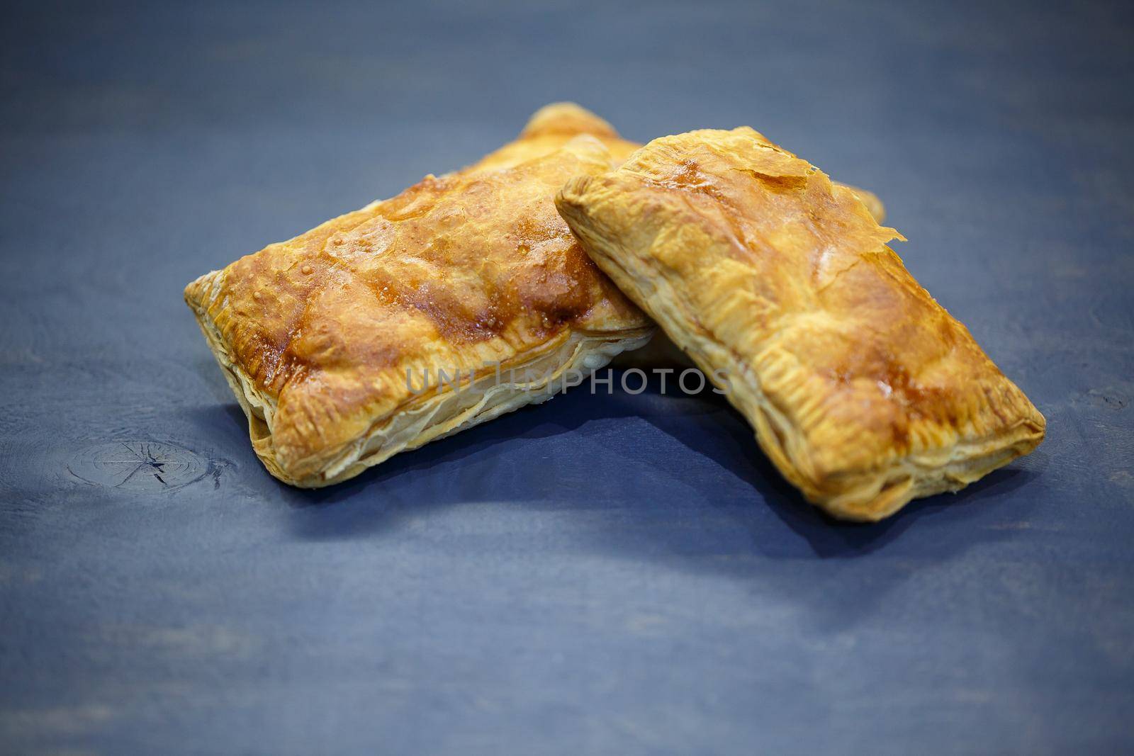 delicious homemade cakes with apple filling. Puff pastry pie