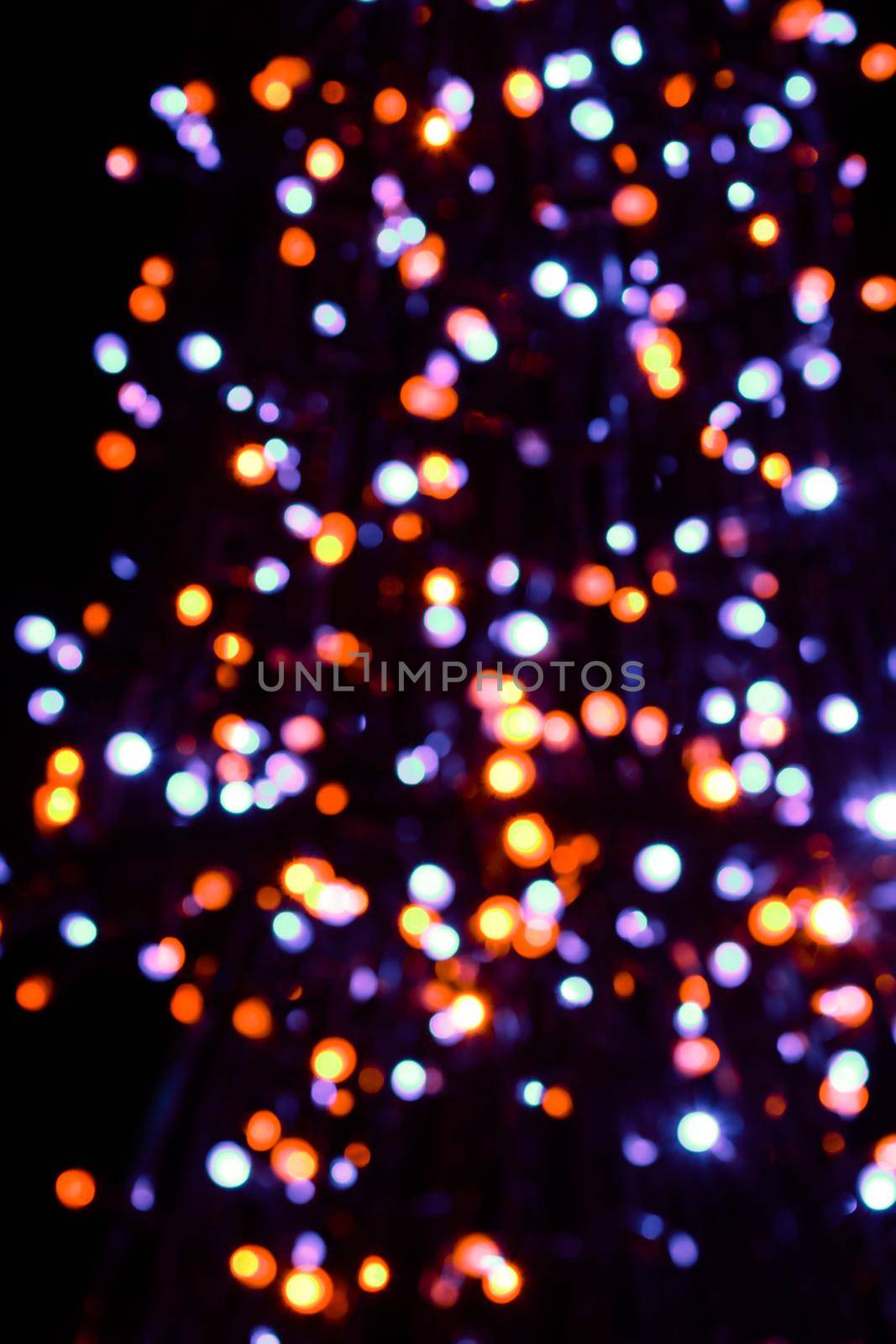 Abstract image of a Christmas tree made of electric lights. by gelog67