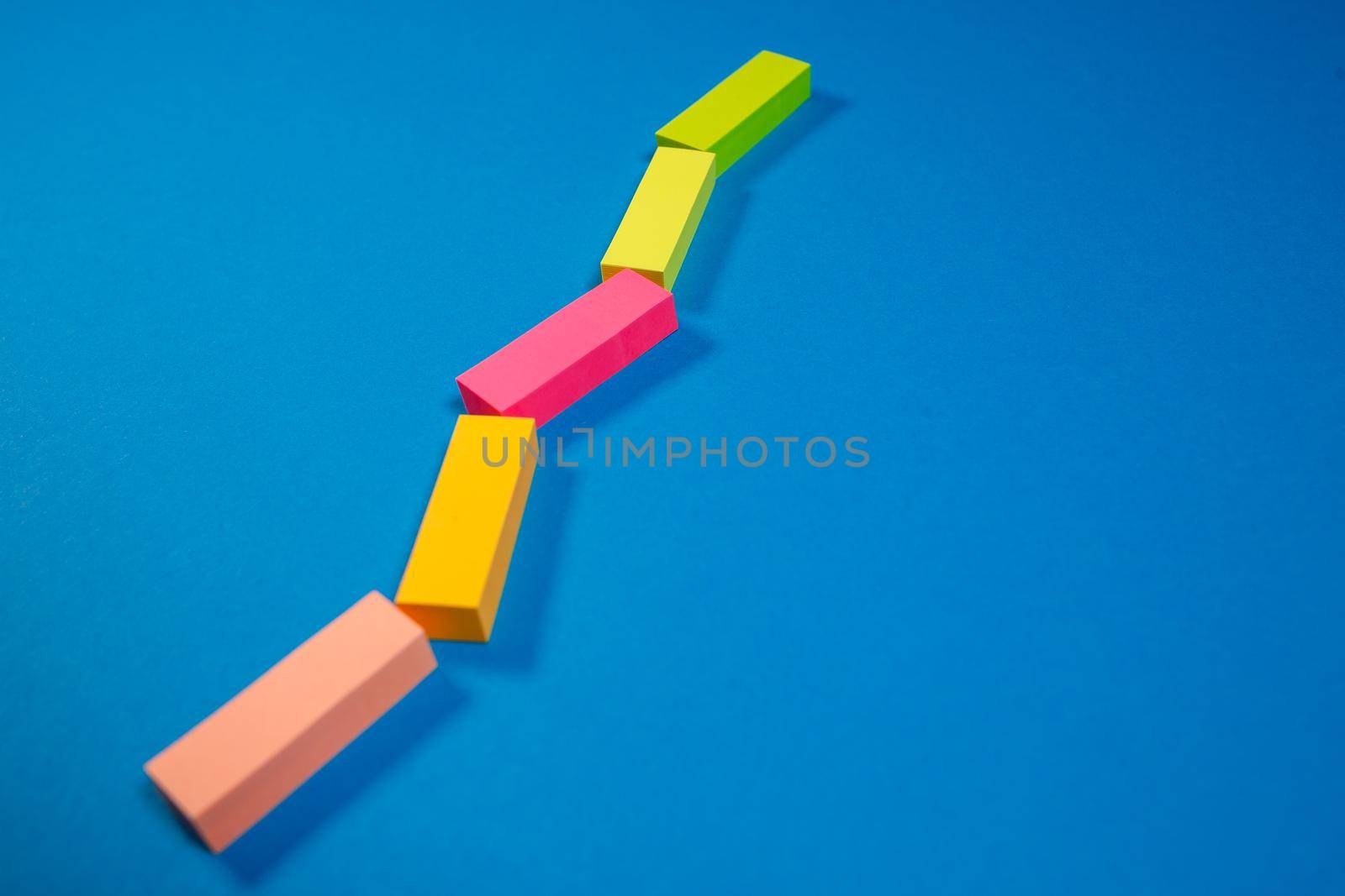color stickers for notes on a colored background