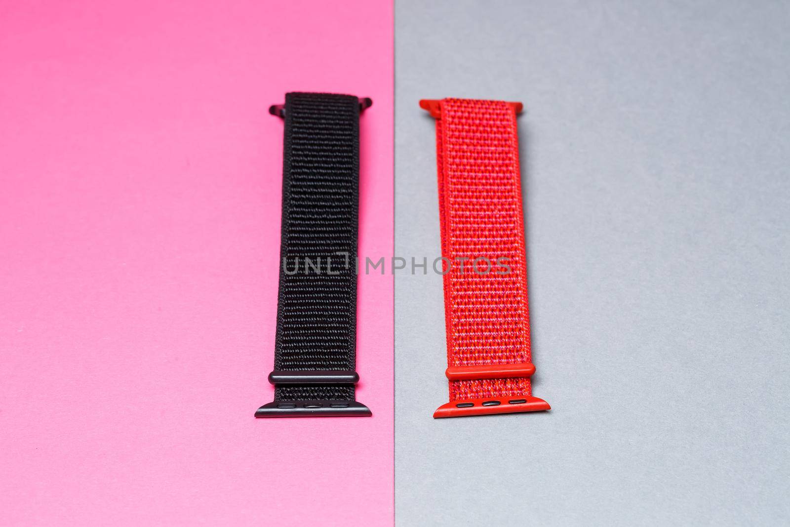 neylon strap for smart watch with velcro black color