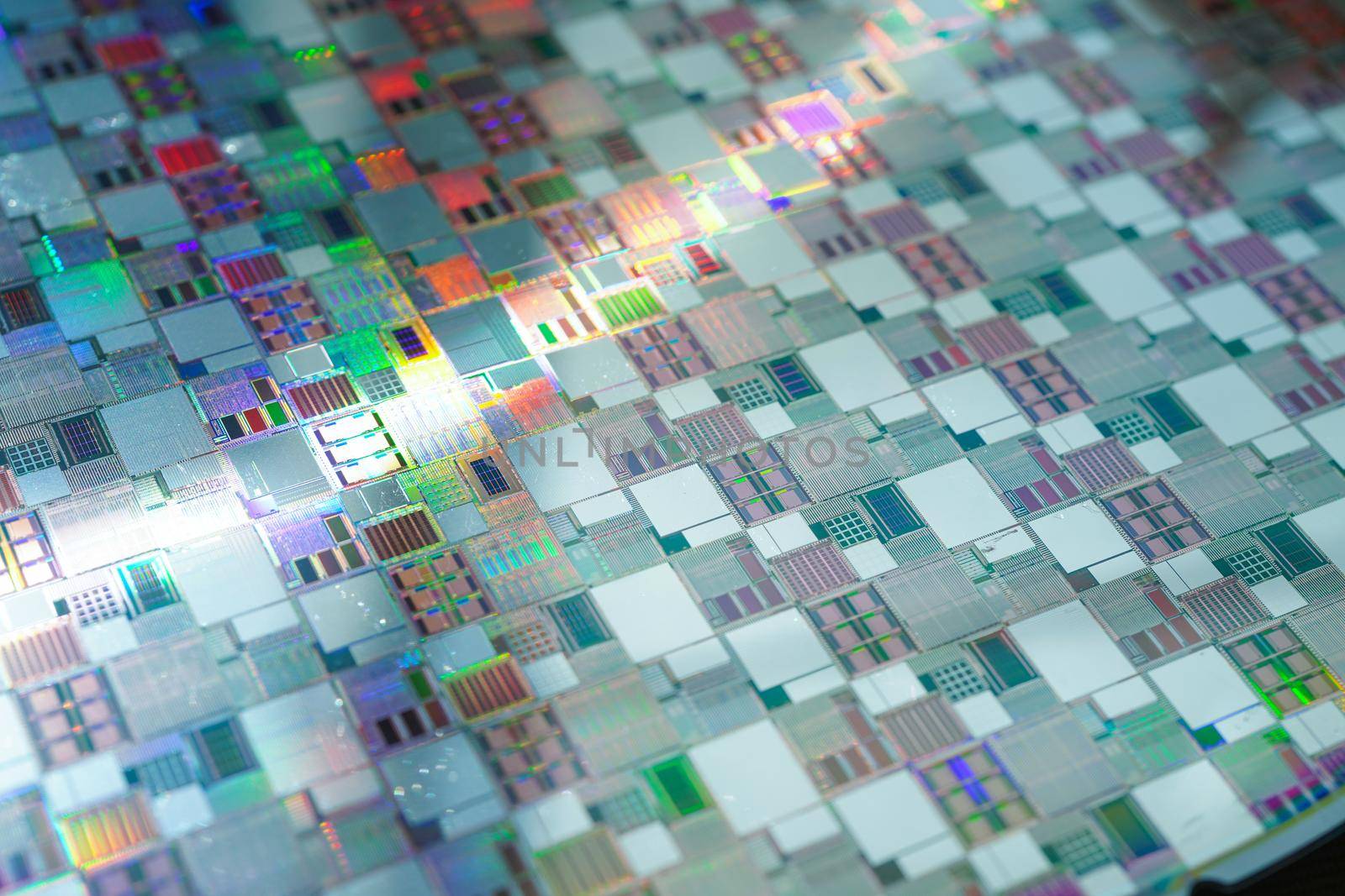 Silicon wafer for manufacturing semiconductor of integrated circuit.