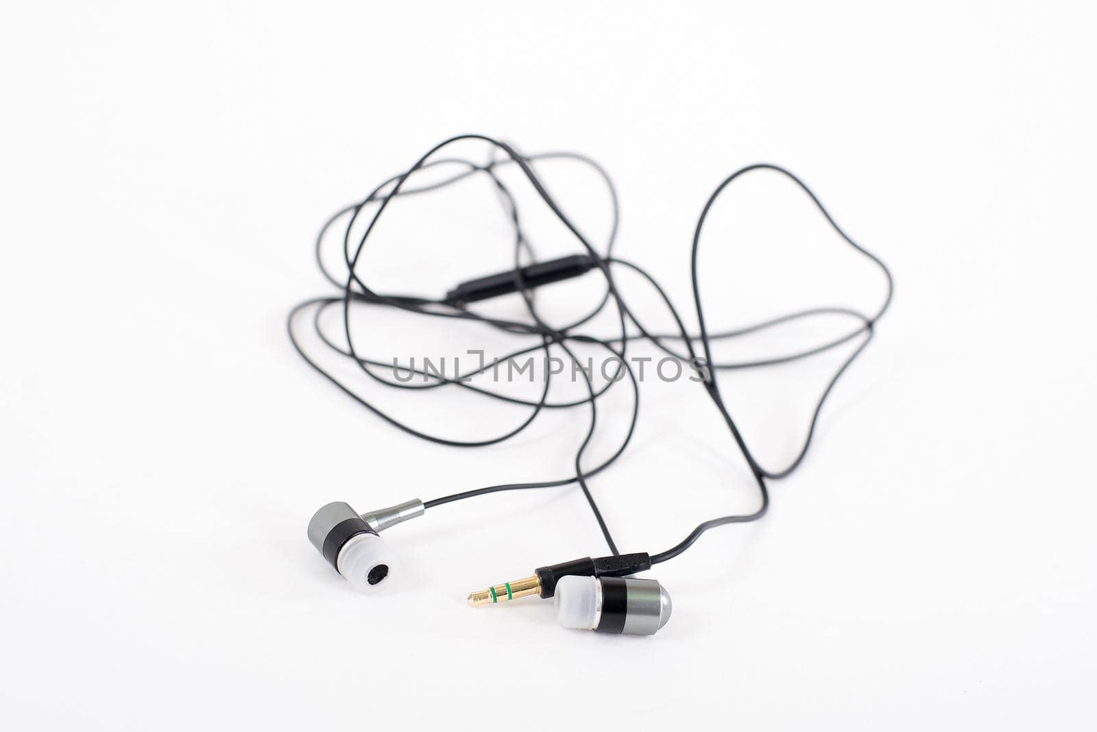 Headphones on a white background. Close up.