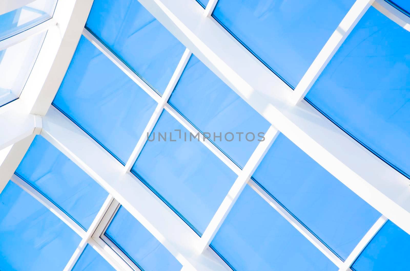 Geometric blue abstract background with triangles and lines.