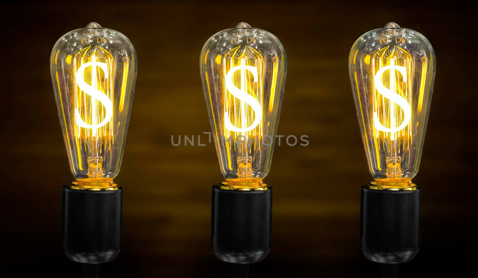 Money making idea. Light bulb with Dollar symbol.