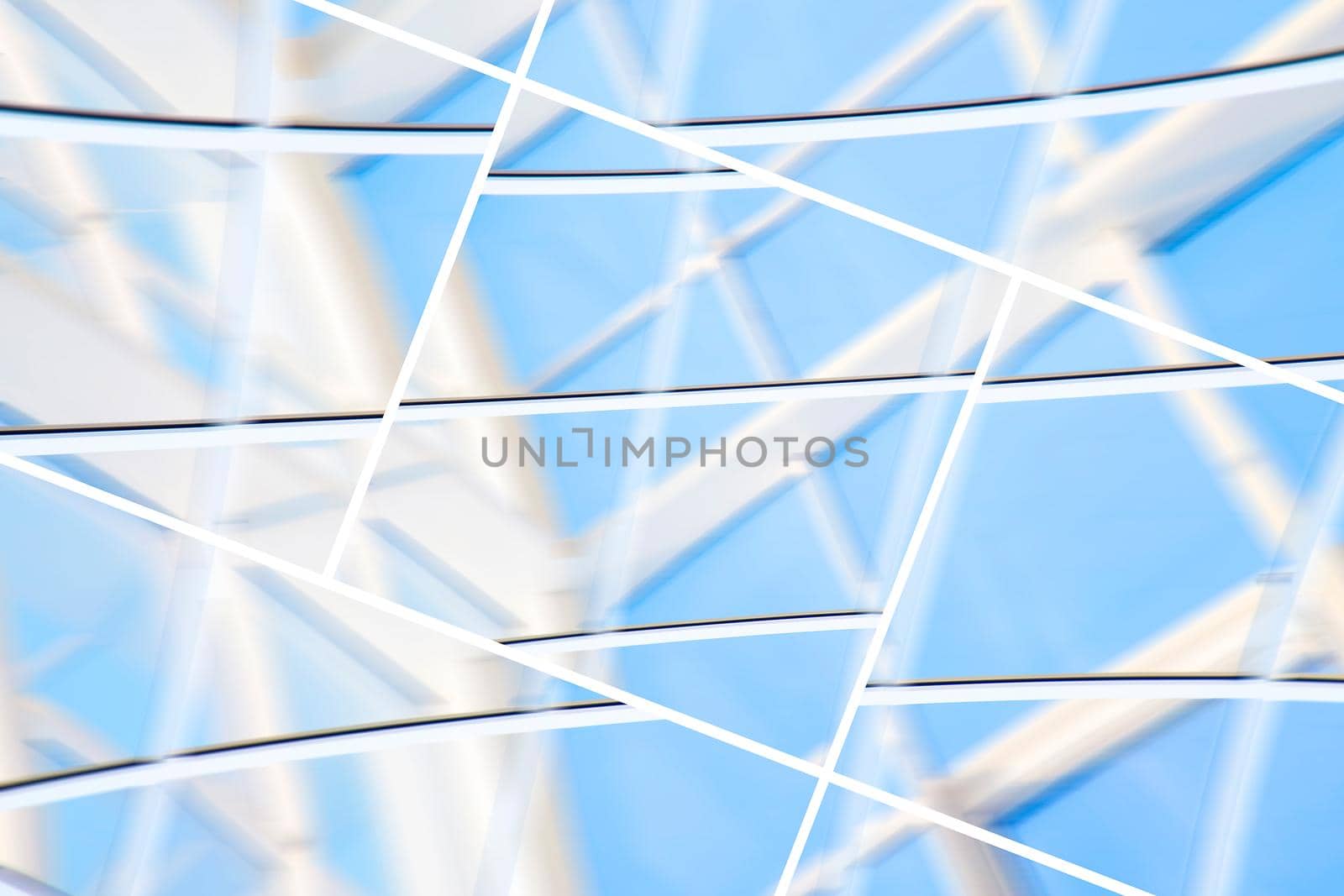 Geometric blue abstract background with triangles and lines.