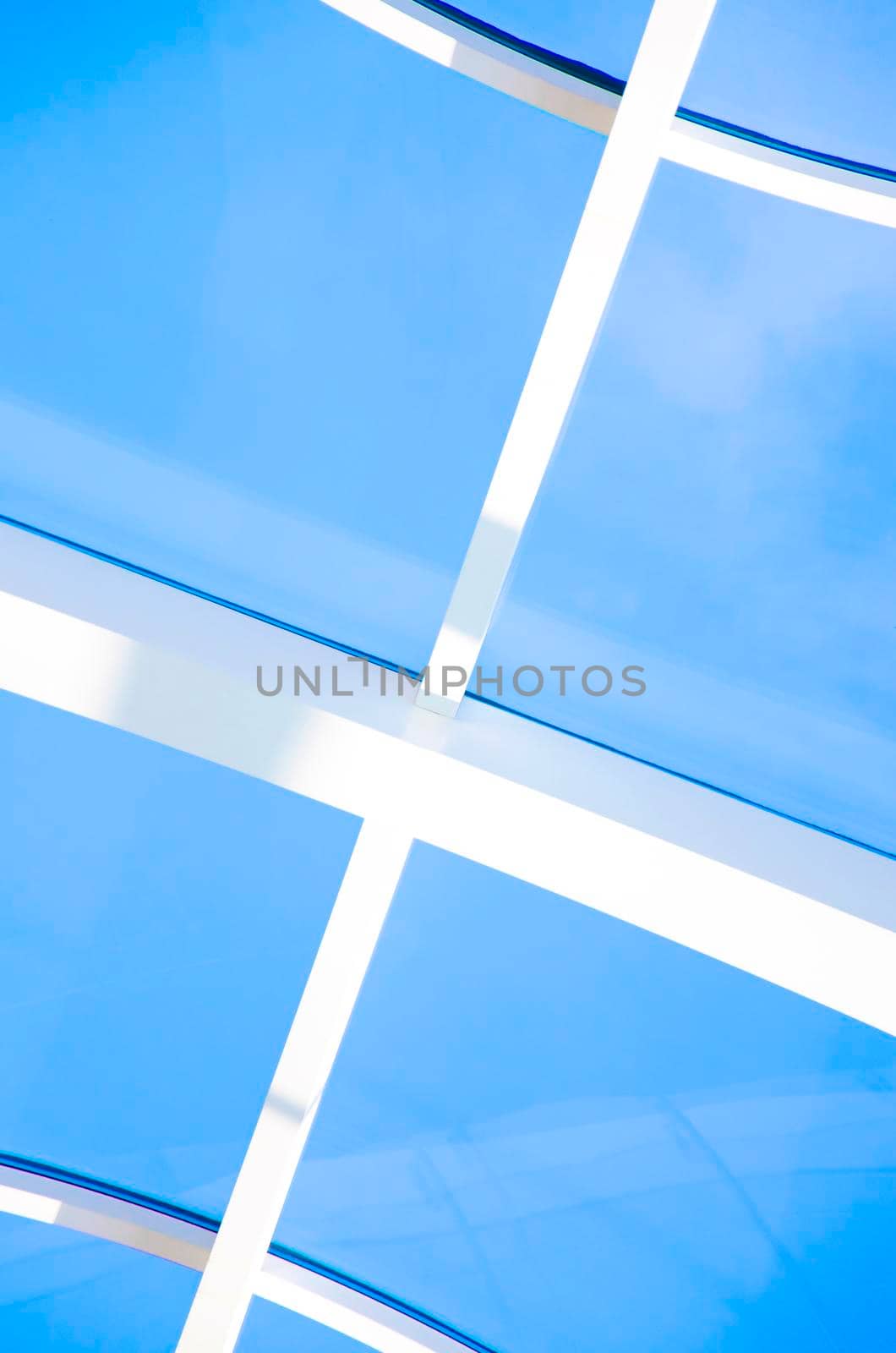 Geometric blue abstract background with triangles and lines.