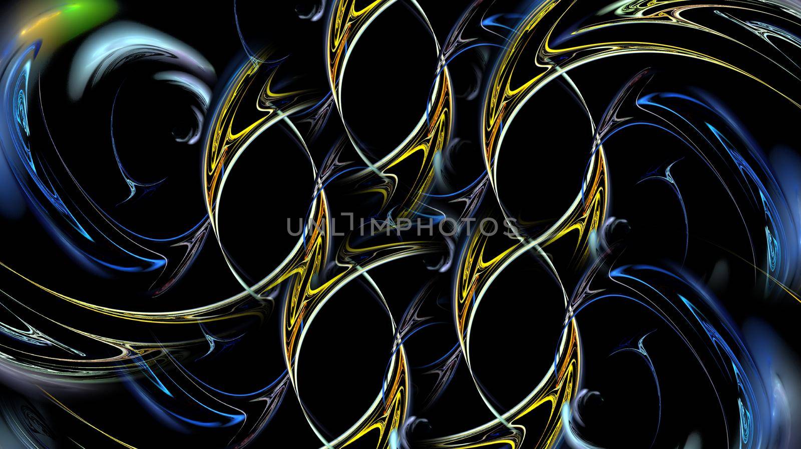 Abstract background of colorful elements on a dark background by georgina198