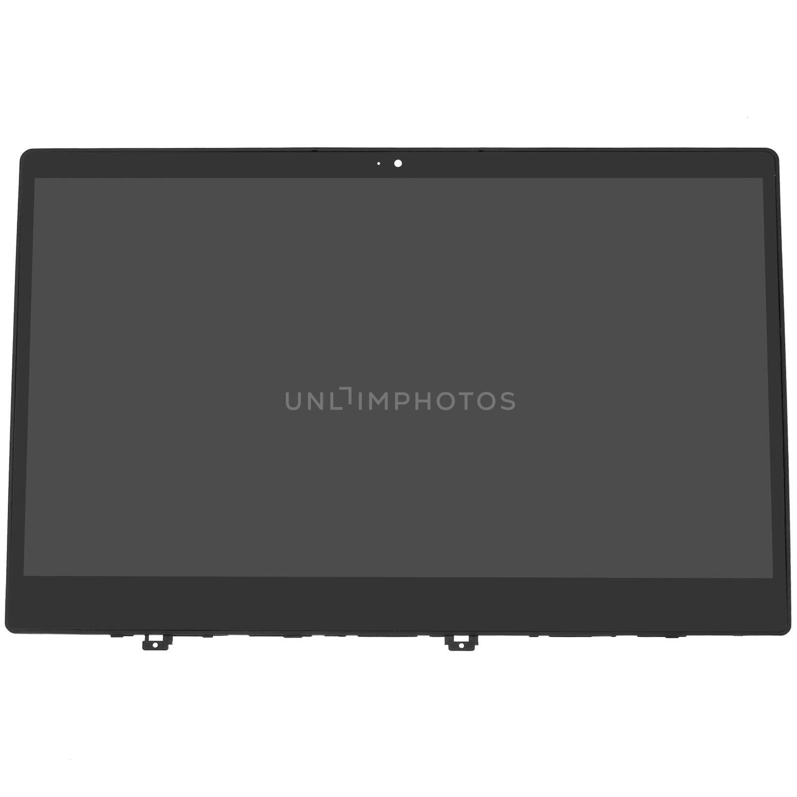 screen for laptop, tablet, spare part for tablet on white background