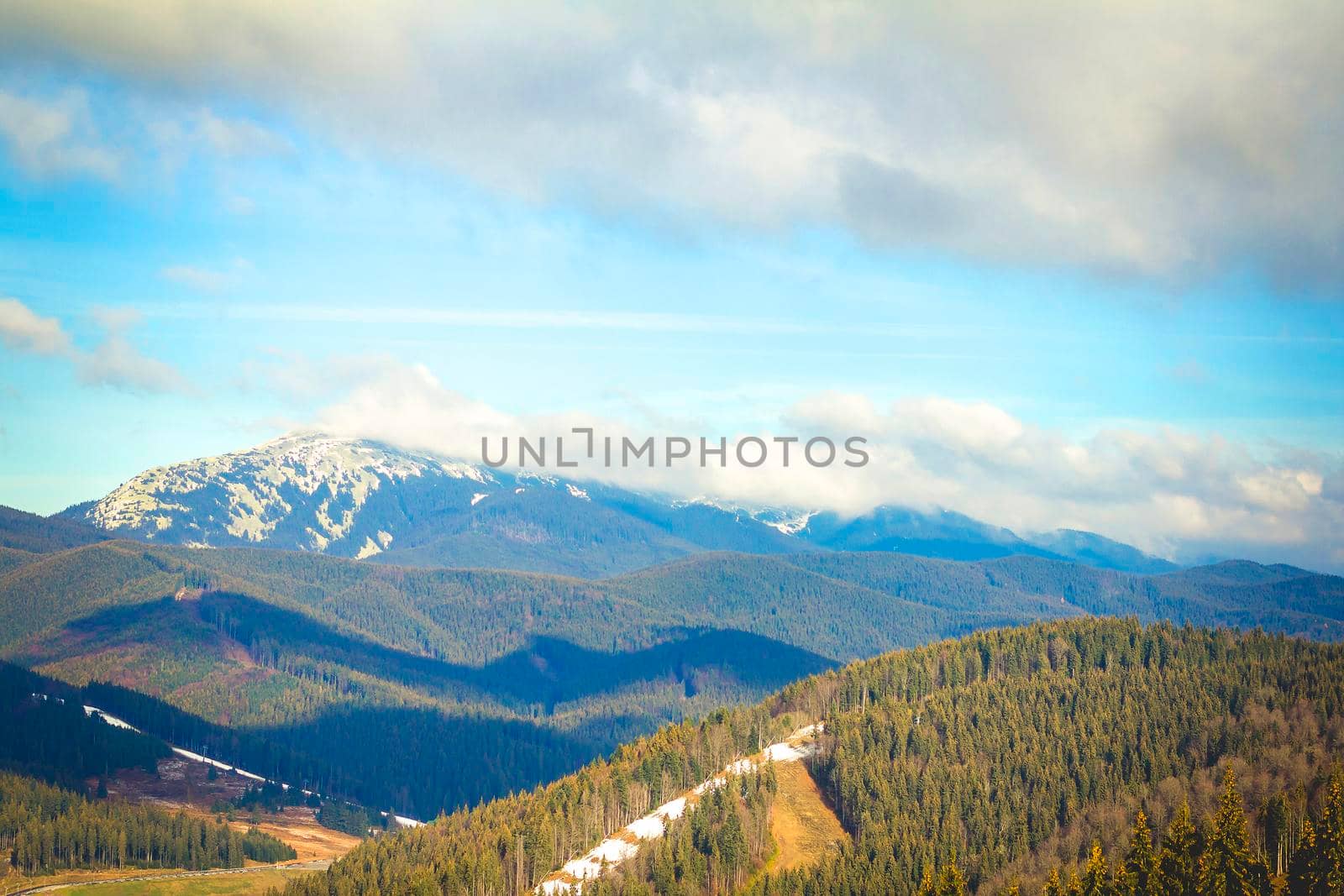 Mountain panorama in wonderful weather.