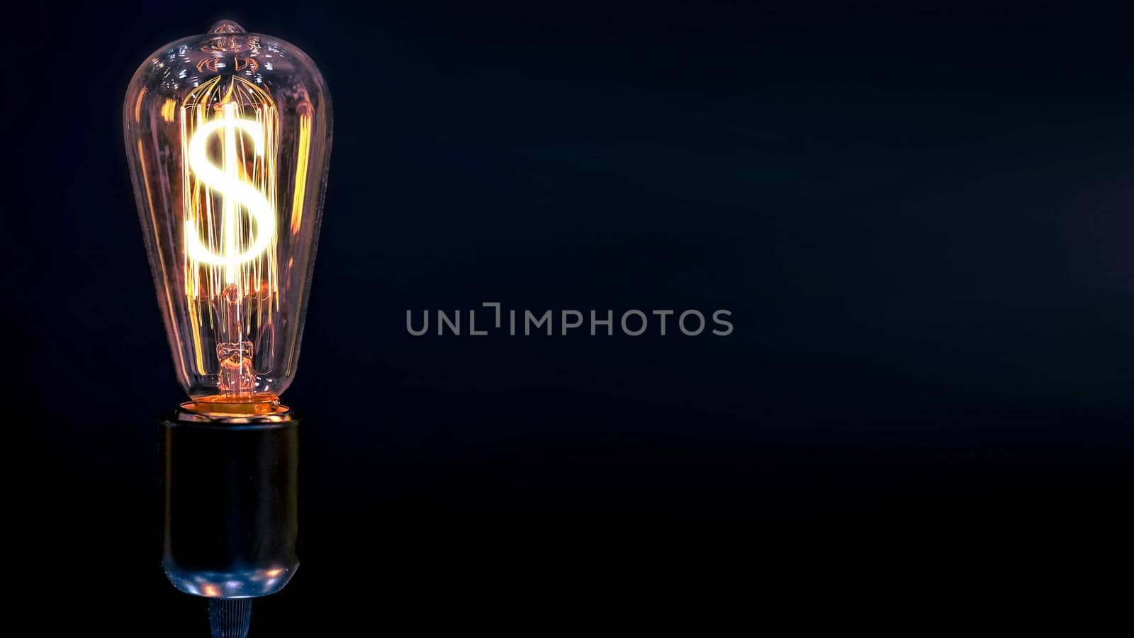 Money making idea. Light bulb with Dollar symbol.