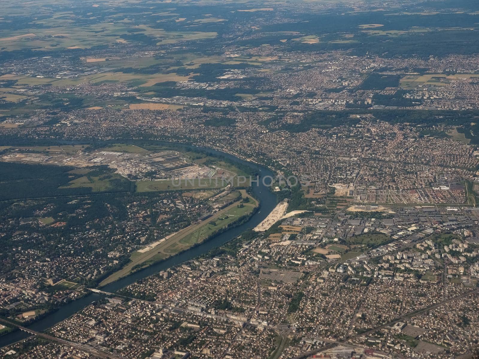 Aerial view of the city of Paris, France