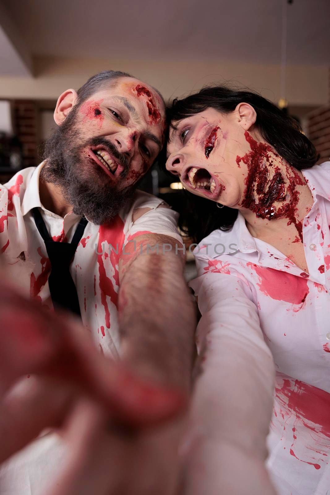 Portrait of dangerous walkers with bloody wounds by DCStudio