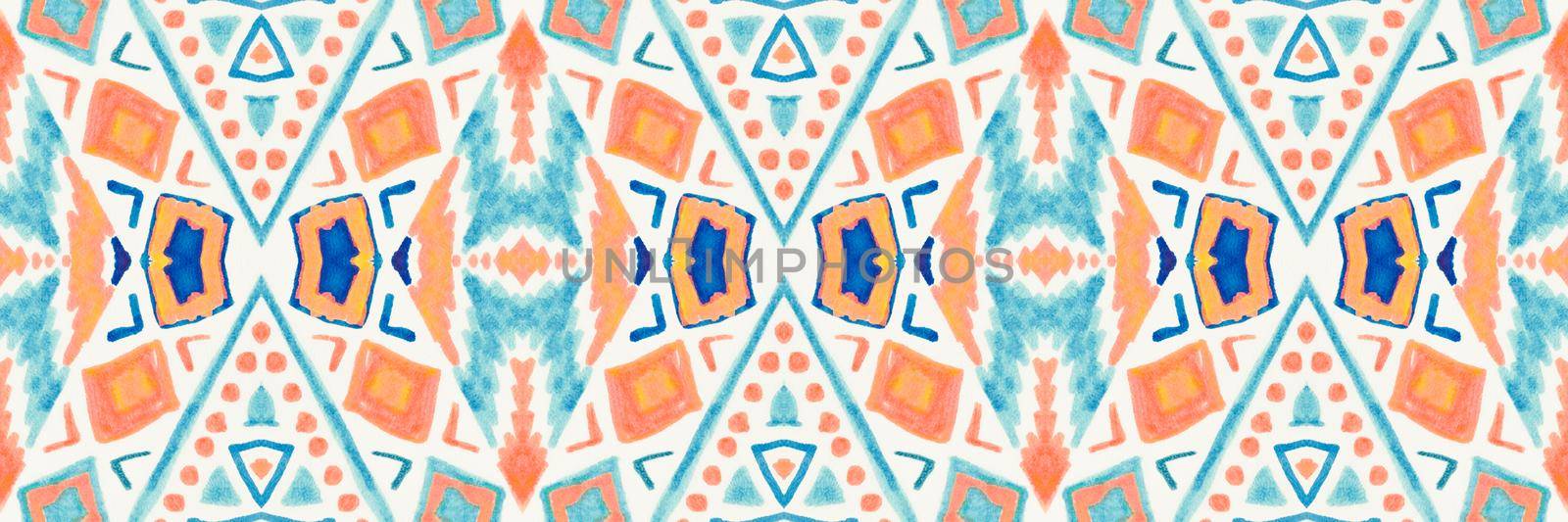 Seamless ethnic background. Geometric aztec pattern. by YASNARADA