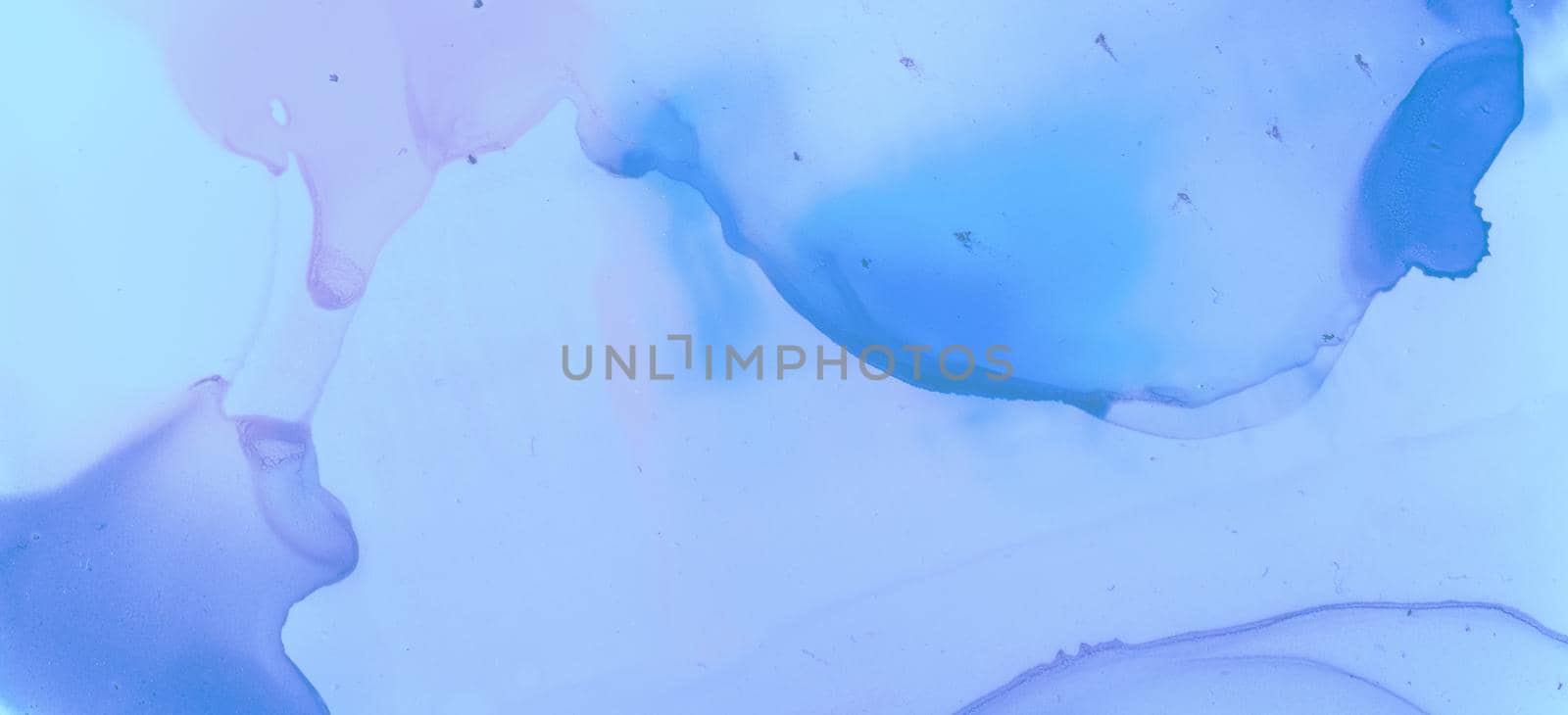 Abstract Ink Stains Texture. Blue Pastel Fluid by YASNARADA