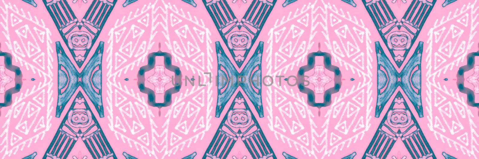 Vintage tribal ribbon. Seamless ethnic pattern. Abstract aztec background. Peruvian native texture. Art tribal ribbon. Hand drawn maya design for fabric. Geometric navajo illustration.