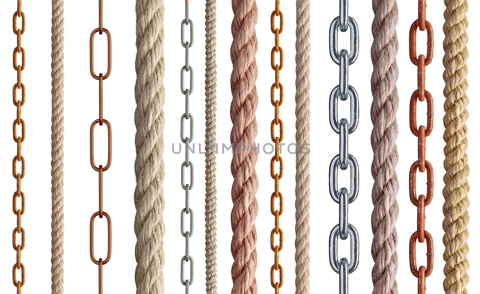 string rope chain metal link steel cord cable line by Picsfive