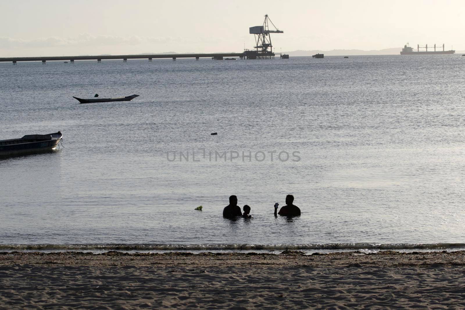 salvador, bahia / brazil - december 1, 2015: late afternoon at Santome de Paripe beach, in the city of Salvador.