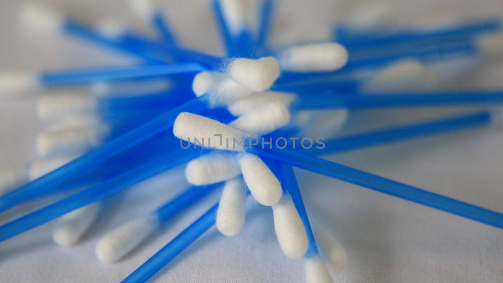 salvador, bahia / brazil - may 6, 2020: plastic sticks with cotton are seen in the city of Salvador.