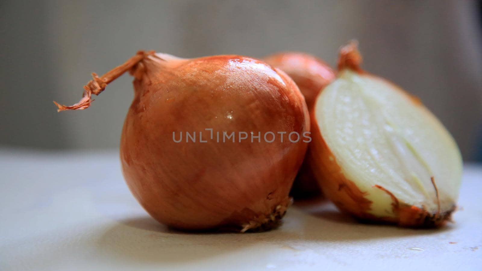 salvador, bahia / brazil - may 08, 2020: onions are seen in the city of Salvador.