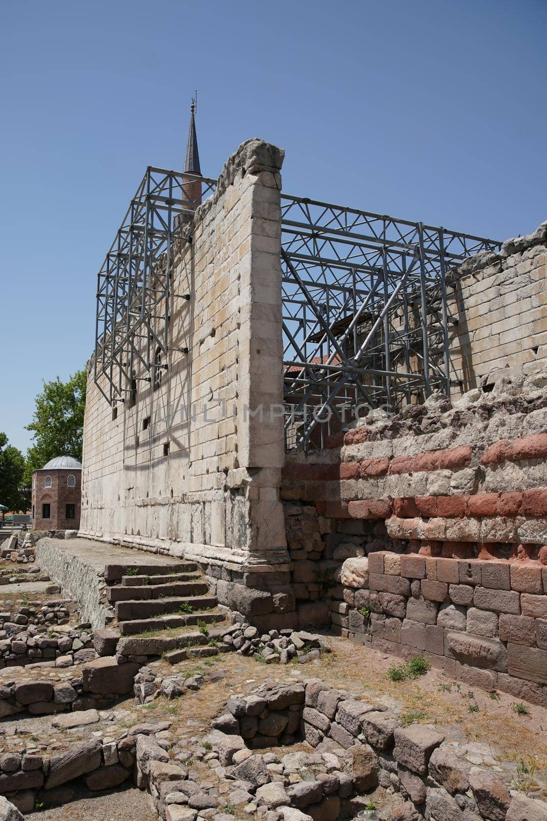 Temple of Augustus and Rome in Ankara City, Turkiye