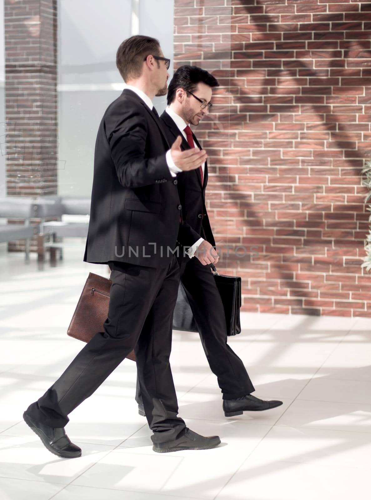 Bank employees standing in the office.photo with copy space