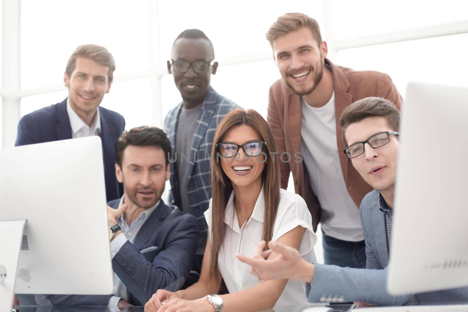 professional business team at the Desk.success concept