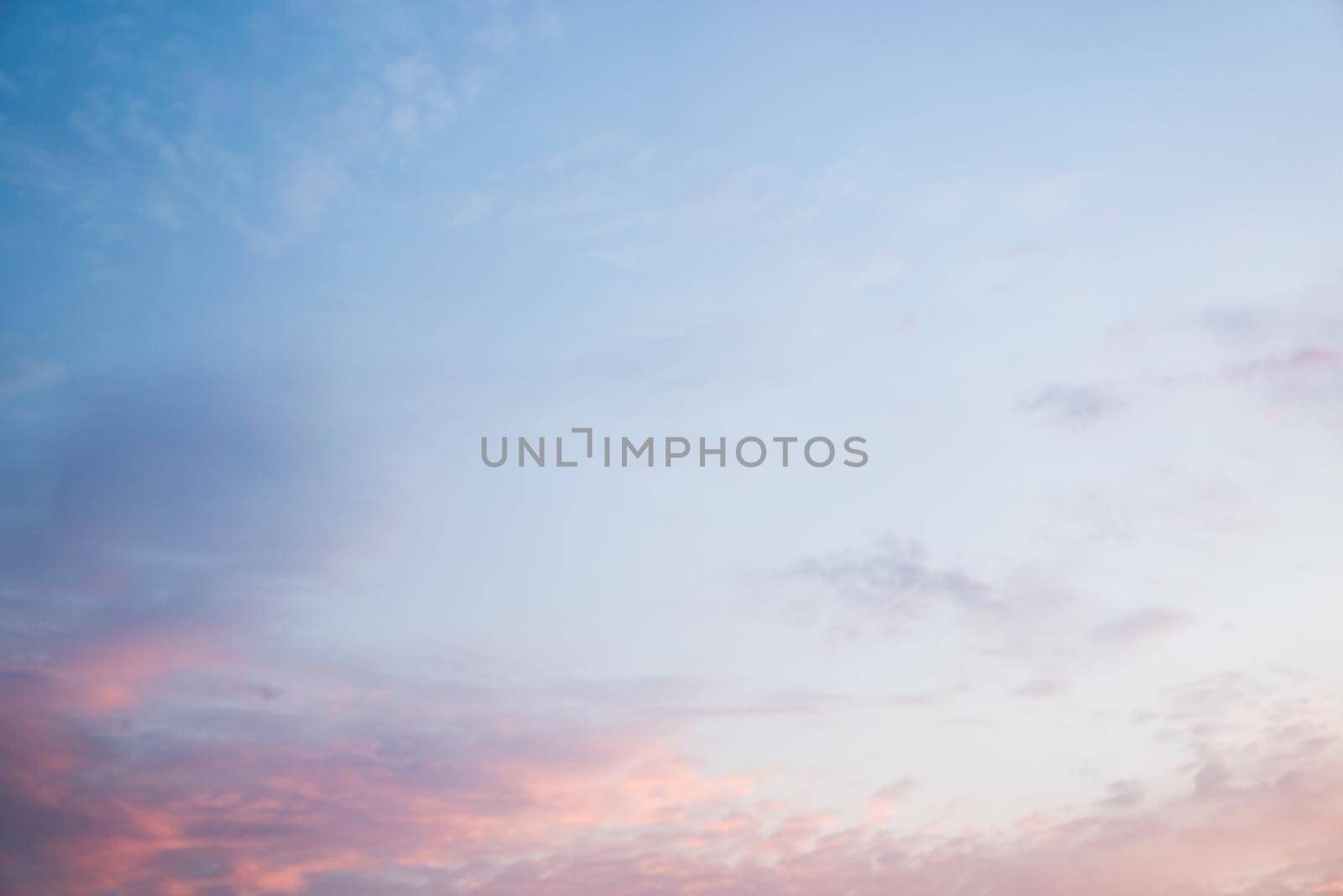 Beautiful dramtic cloudy sky sunset background under sea water With yellow red colors