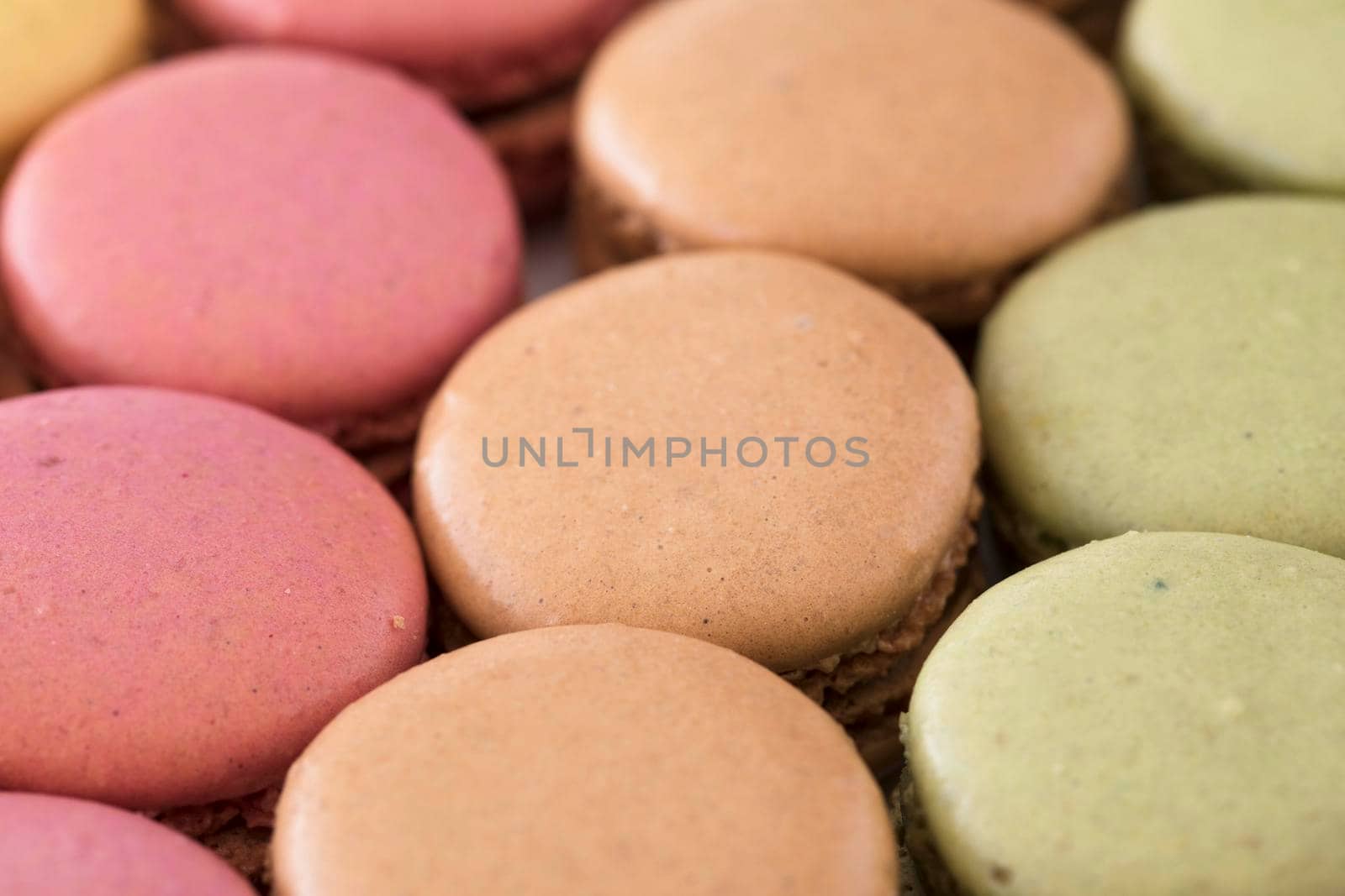 Macaroons in a variety of colors and flavors