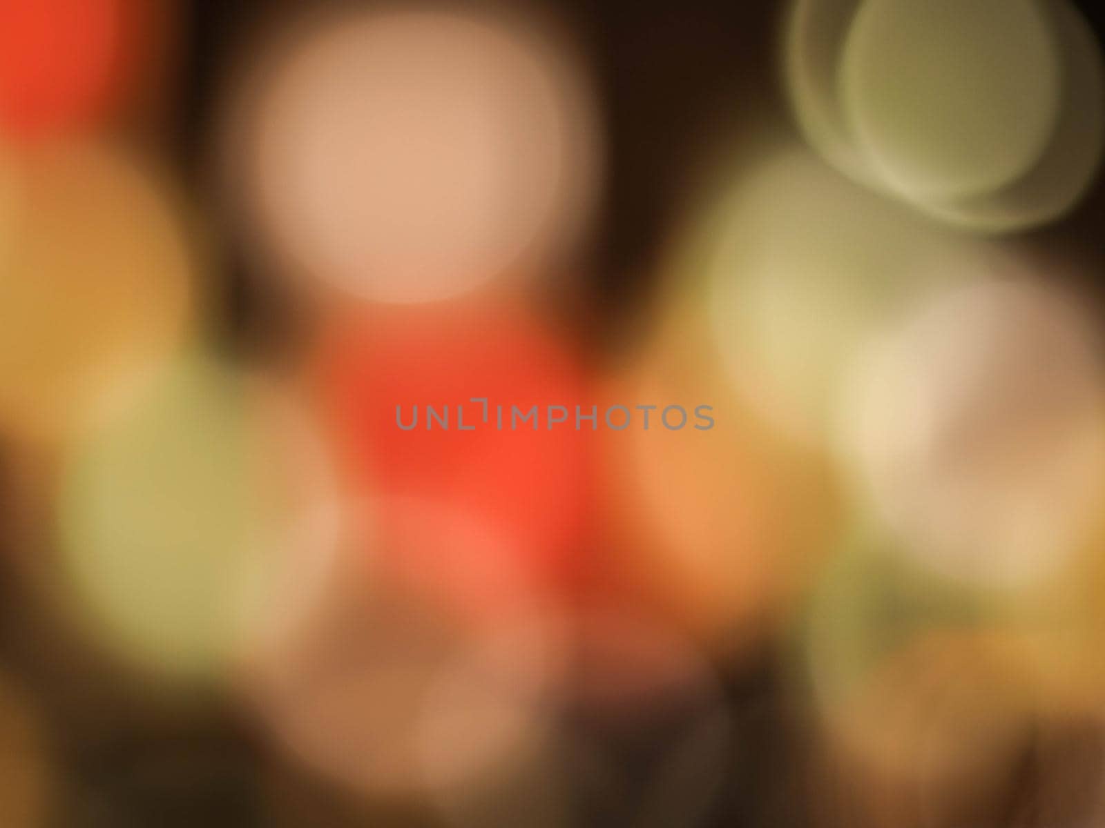 Colorful blur light circle bokeh background. Abstract Christmas festival defocused background.