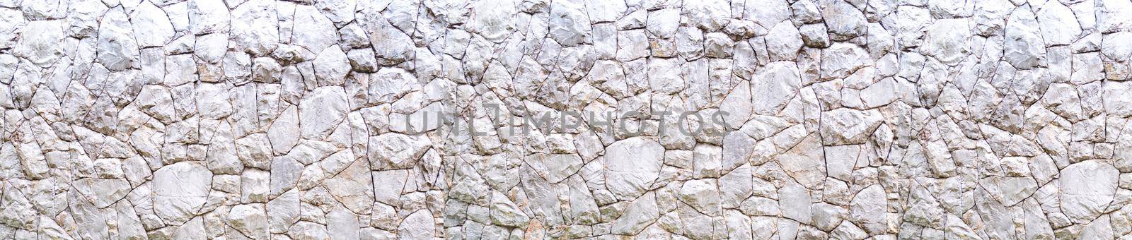 Panoramic Wide angle Slate stone wall textured background for mapping graphic
