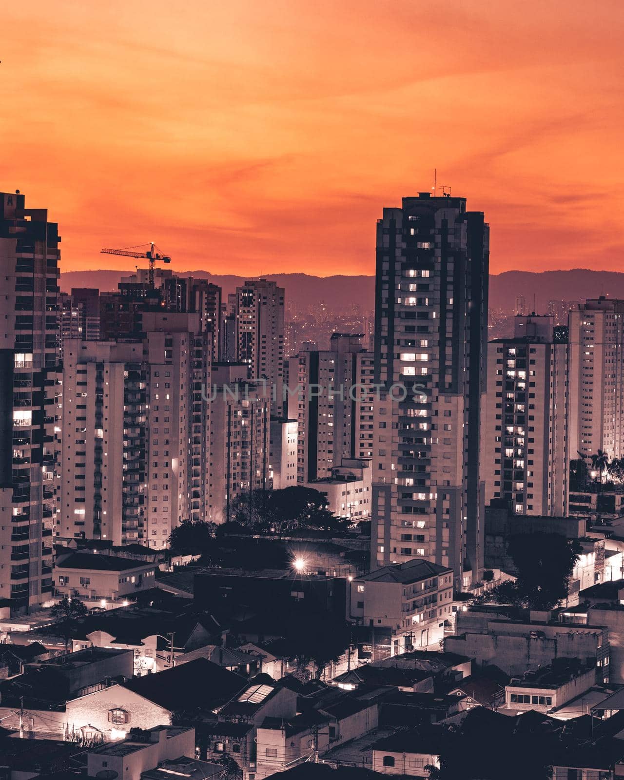 View from the neighbourhood Tatuape in Sao Paulo, Brazil.
