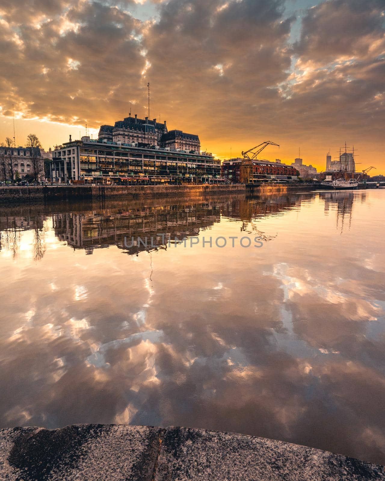 the skyline of Puerto Madero in Buenos Aires, Argentina.