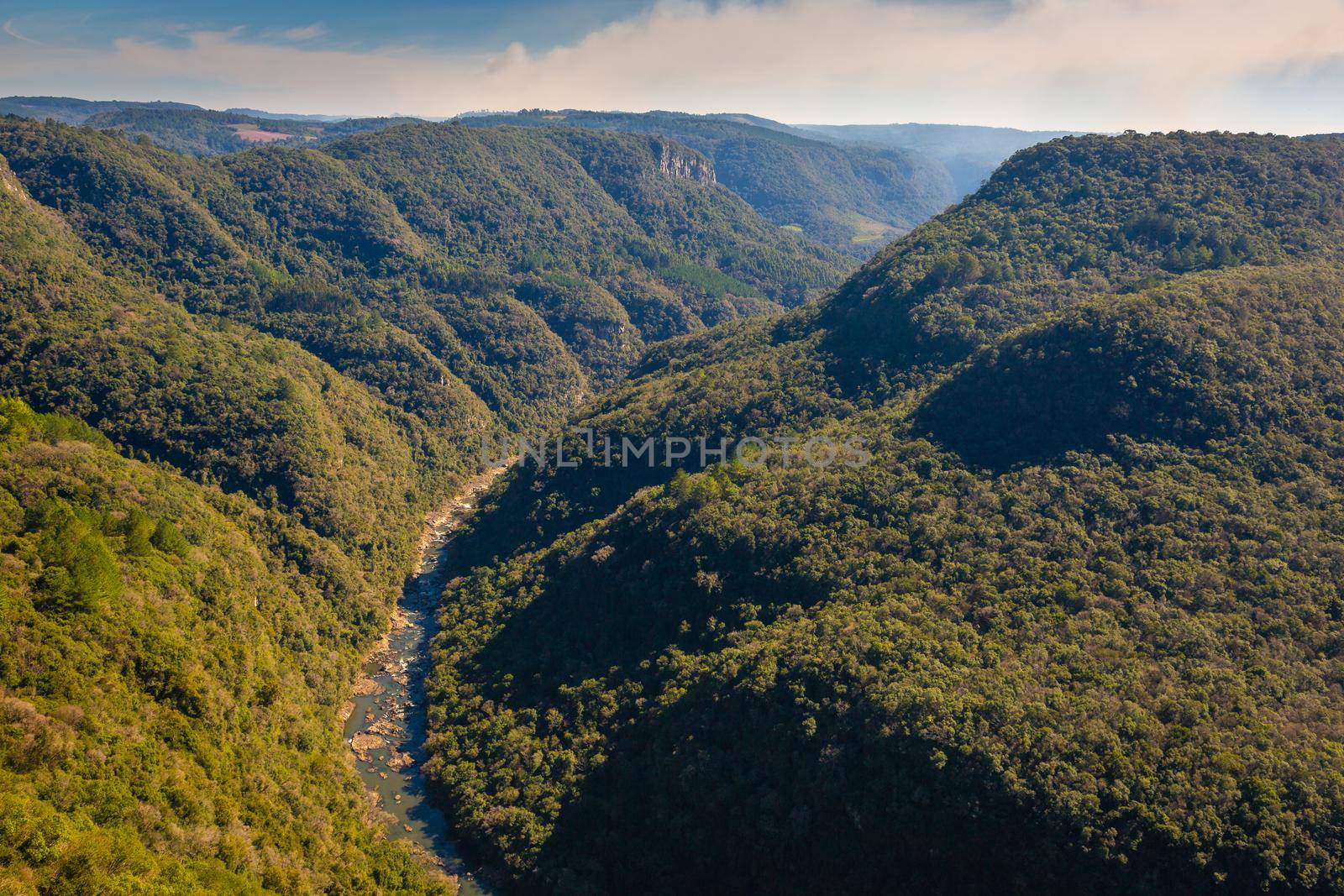 Valley of Horseshoe in idyllic rainforest Landscape - Rio Grande do Sul state, southern Brazil