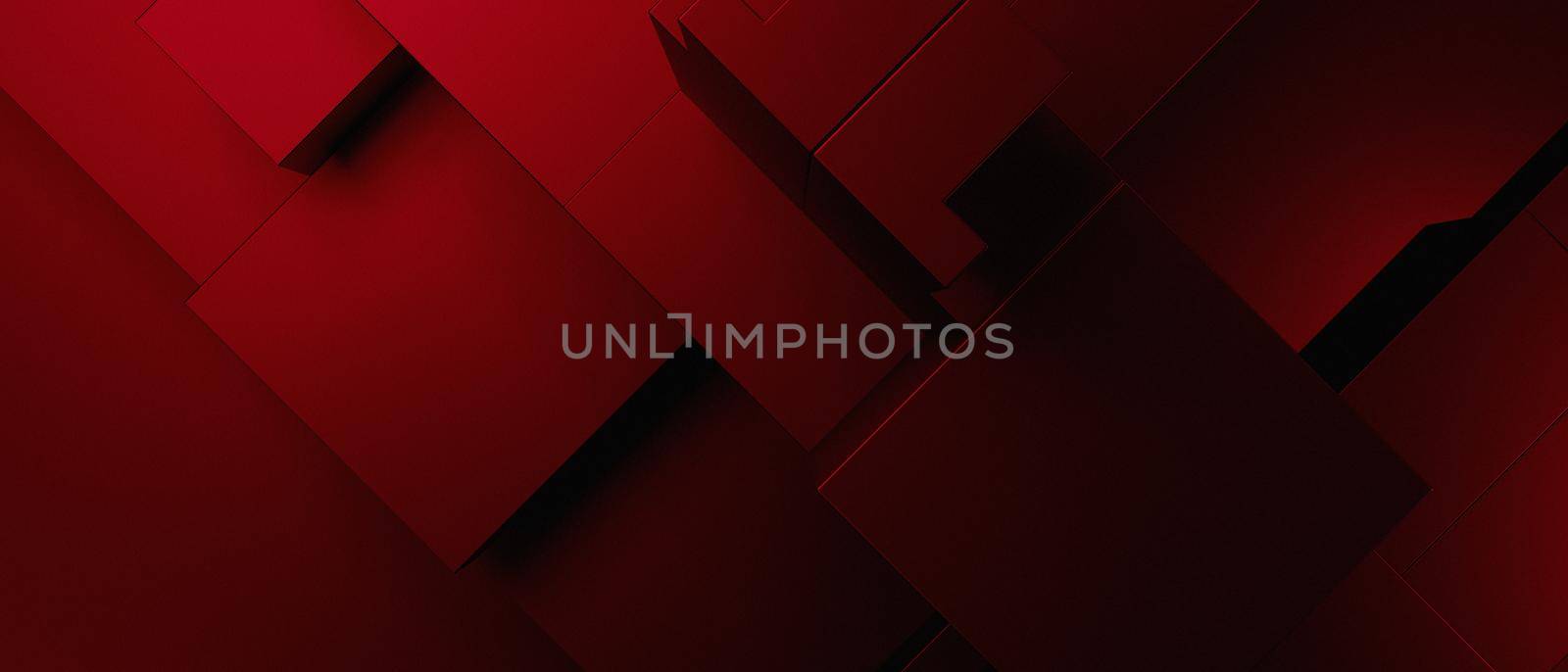 Abstract Luxury Futuristic Block Cubes Future Dark Red 3D Background 3D Illustration