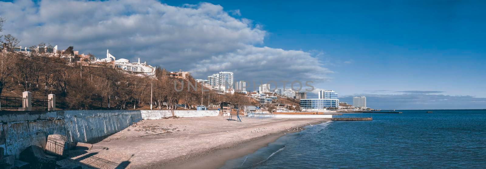 Odessa, Ukraine 12.08.2019. Lanzheron beach in Odessa, Ukraine, in the early morning