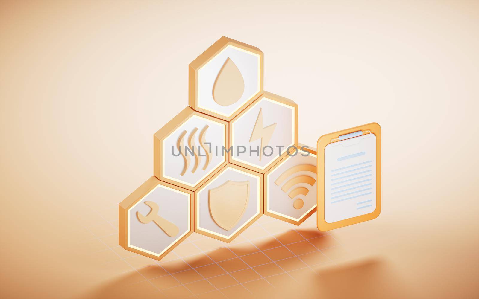 Property and estate management concept, 3d rendering. by vinkfan