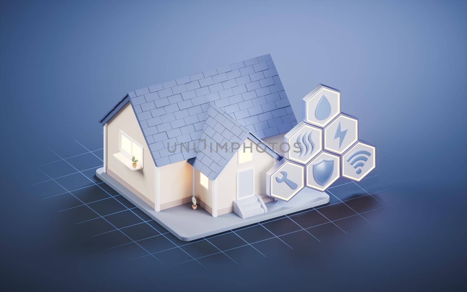 Property and estate management concept, 3d rendering. by vinkfan