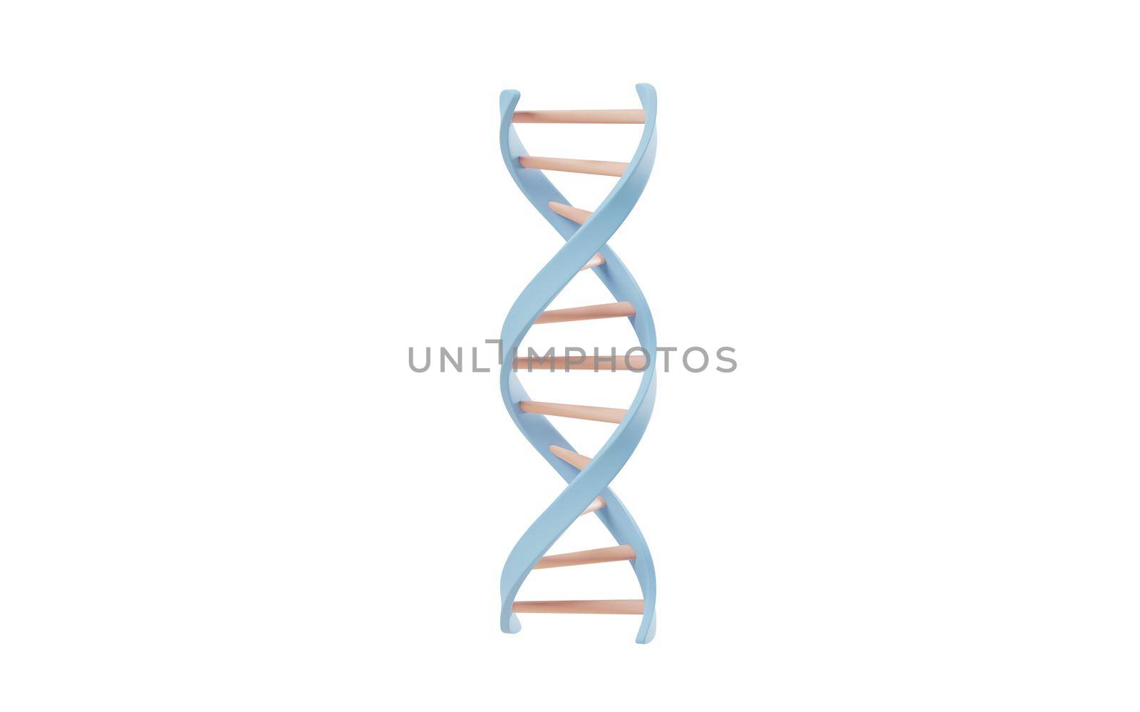 DNA and biotechnology concept, 3d rendering. Computer digital drawing.