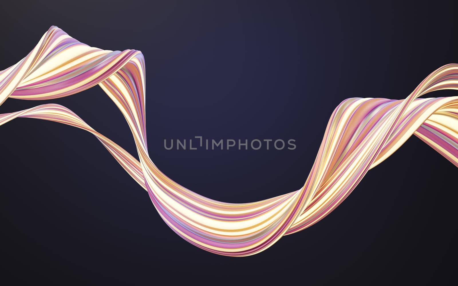 Abstract flowing curve lines, 3d rendering. Computer digital drawing.