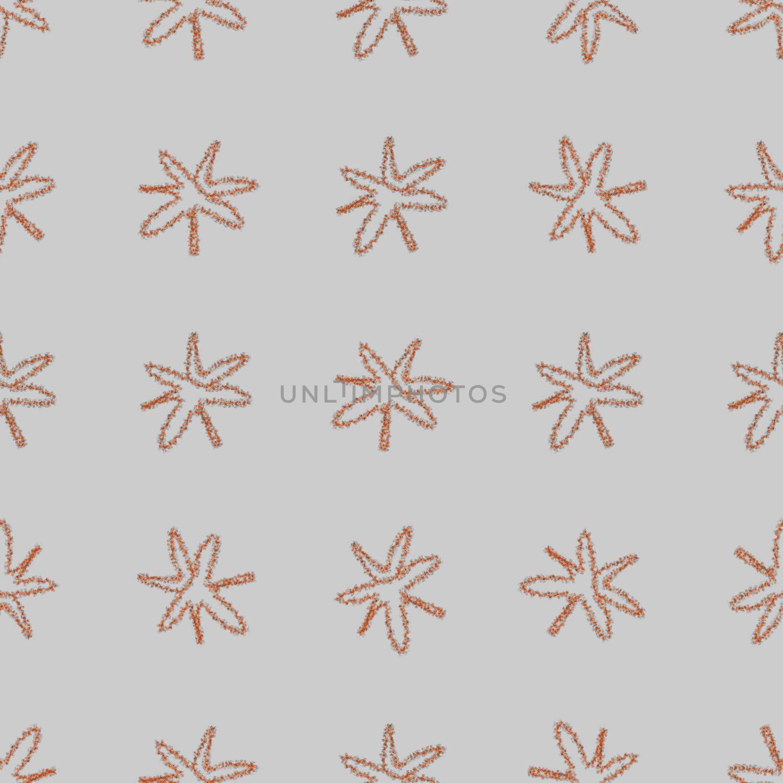 Hand Drawn Snowflakes Christmas Seamless Pattern. Subtle Flying Snow Flakes on chalk snowflakes Background. Artistic chalk handdrawn snow overlay. Immaculate holiday season decoration.