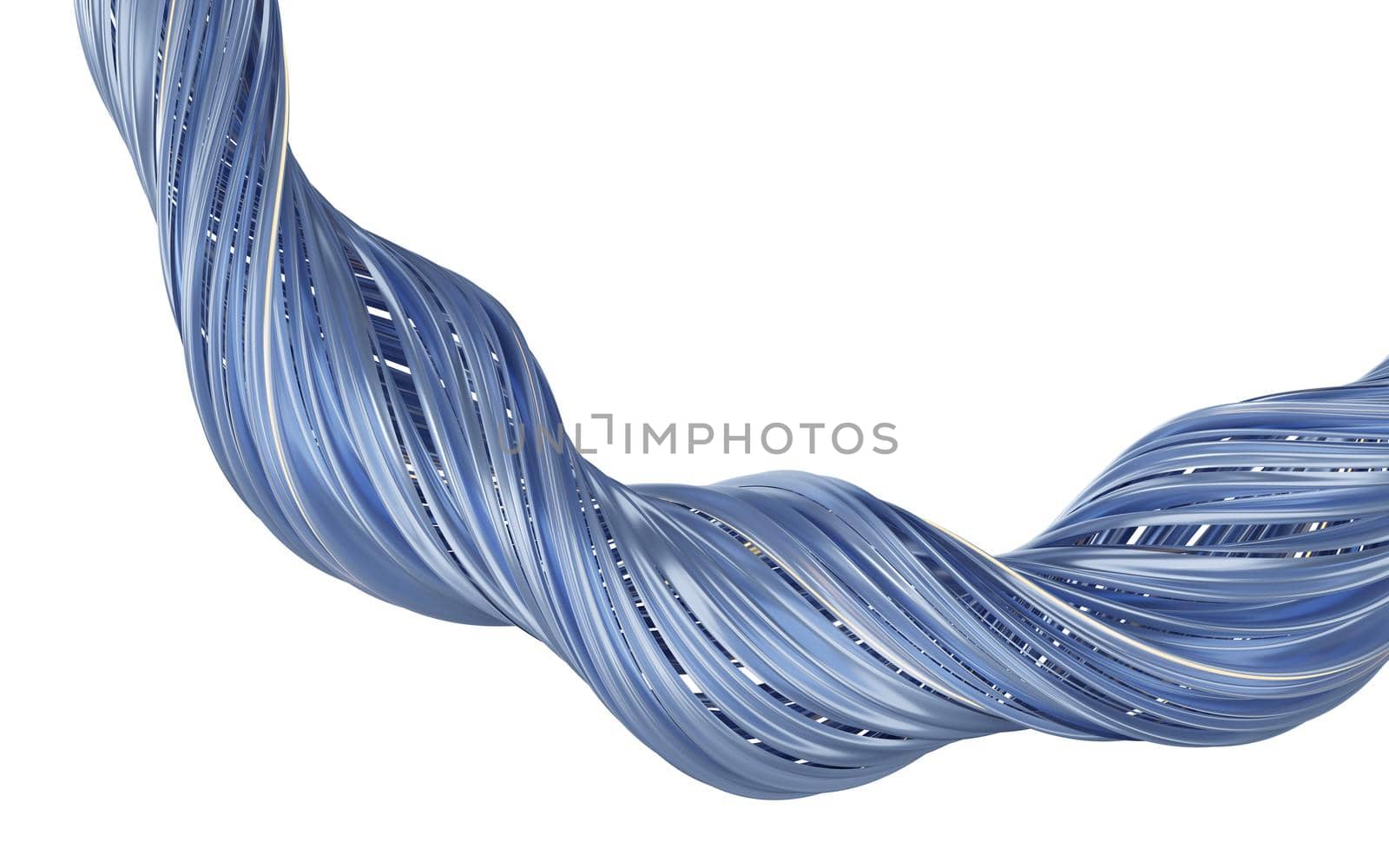 Abstract flowing curve lines, 3d rendering. Computer digital drawing.