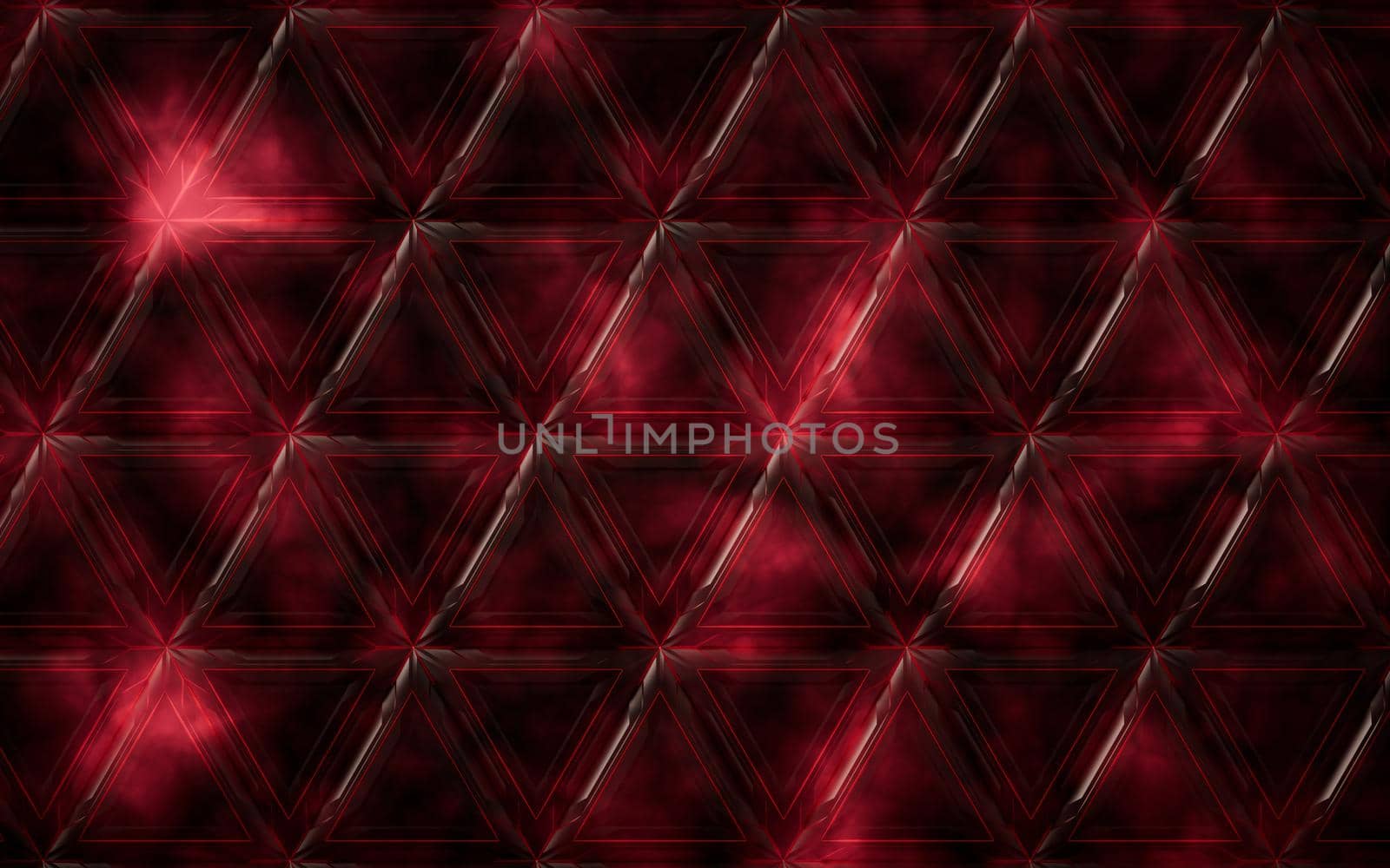 Abstract triangle shape geometry, 3d rendering. Computer digital drawing.