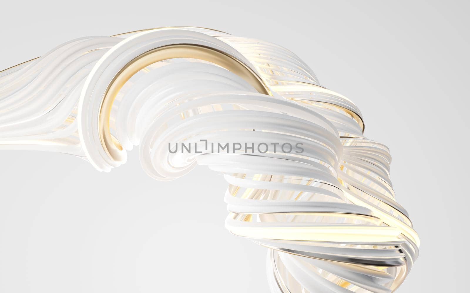 Abstract flowing curve lines, 3d rendering. by vinkfan