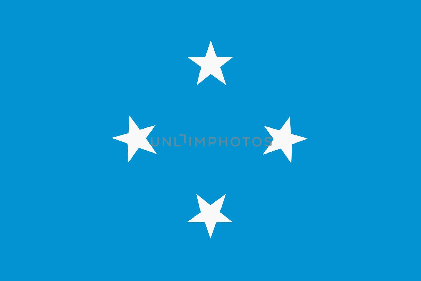 A Micronesia flag background illustration blue white stars