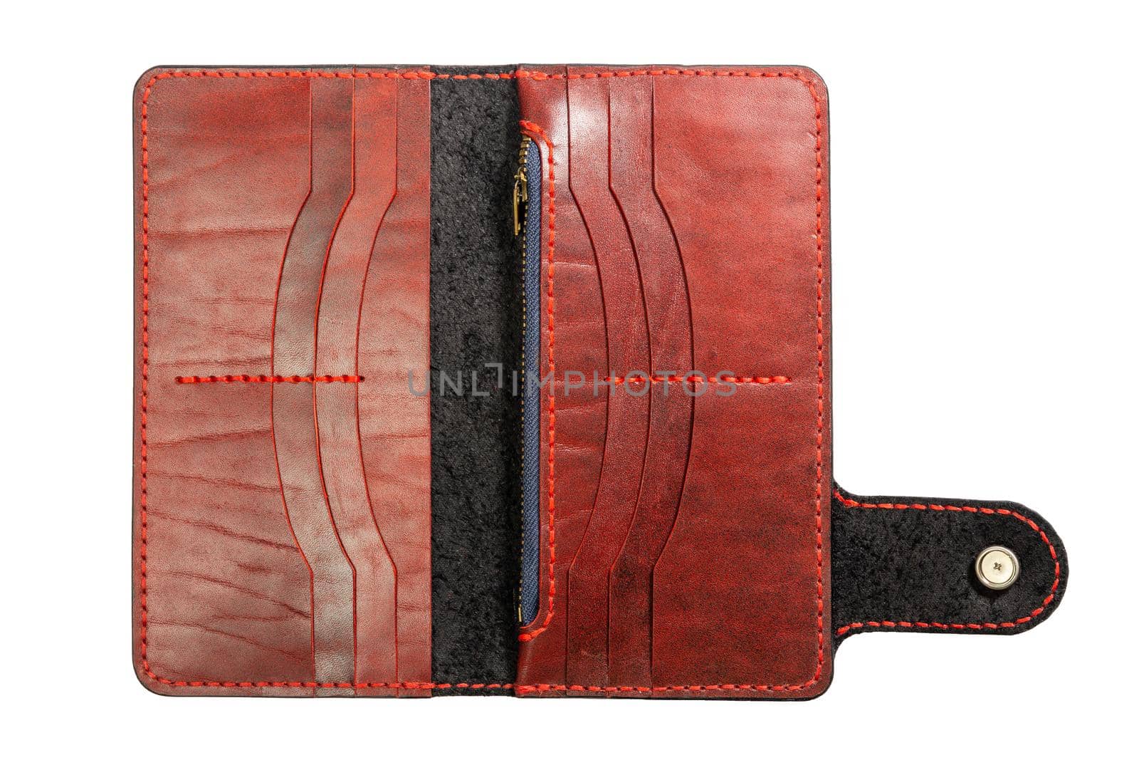 Female brown leather open wallet by BY-_-BY