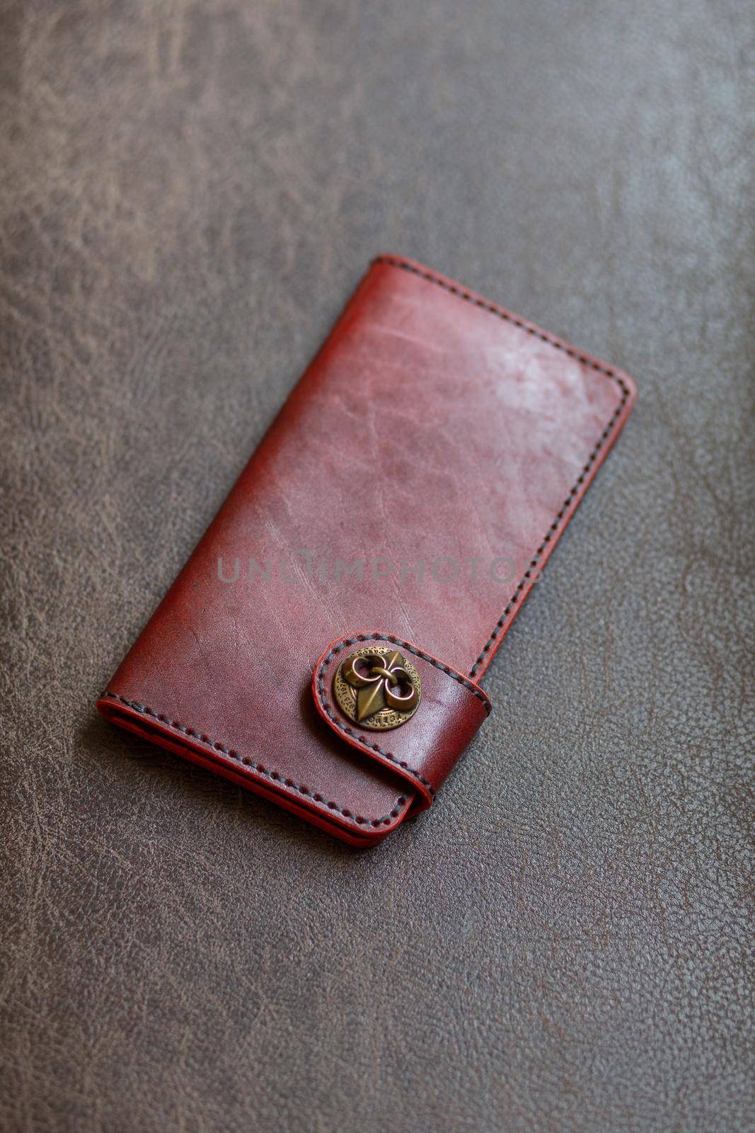 Brown natural leather women wallet by BY-_-BY