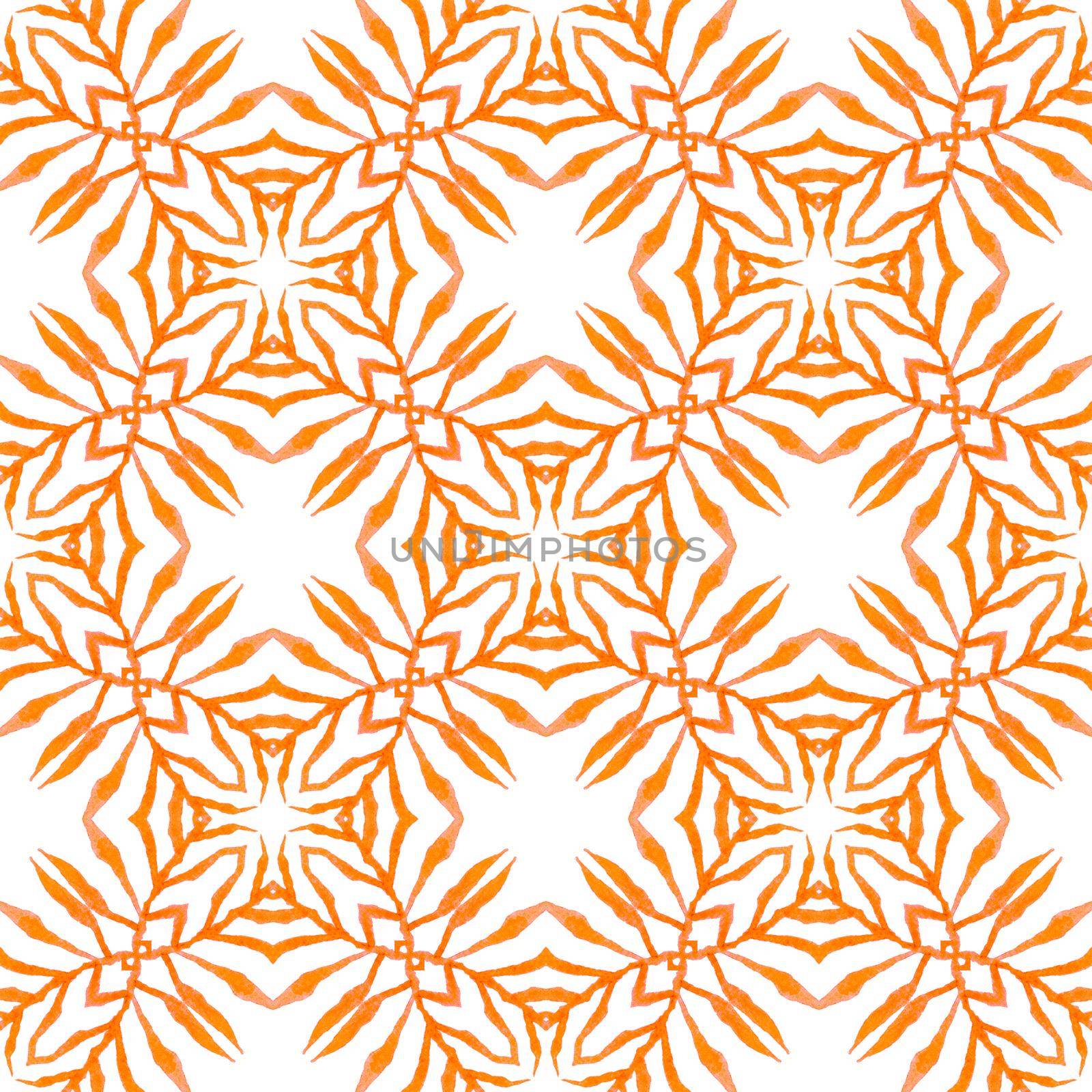 Repeating striped hand drawn border. Orange surprising boho chic summer design. Striped hand drawn design. Textile ready modern print, swimwear fabric, wallpaper, wrapping.