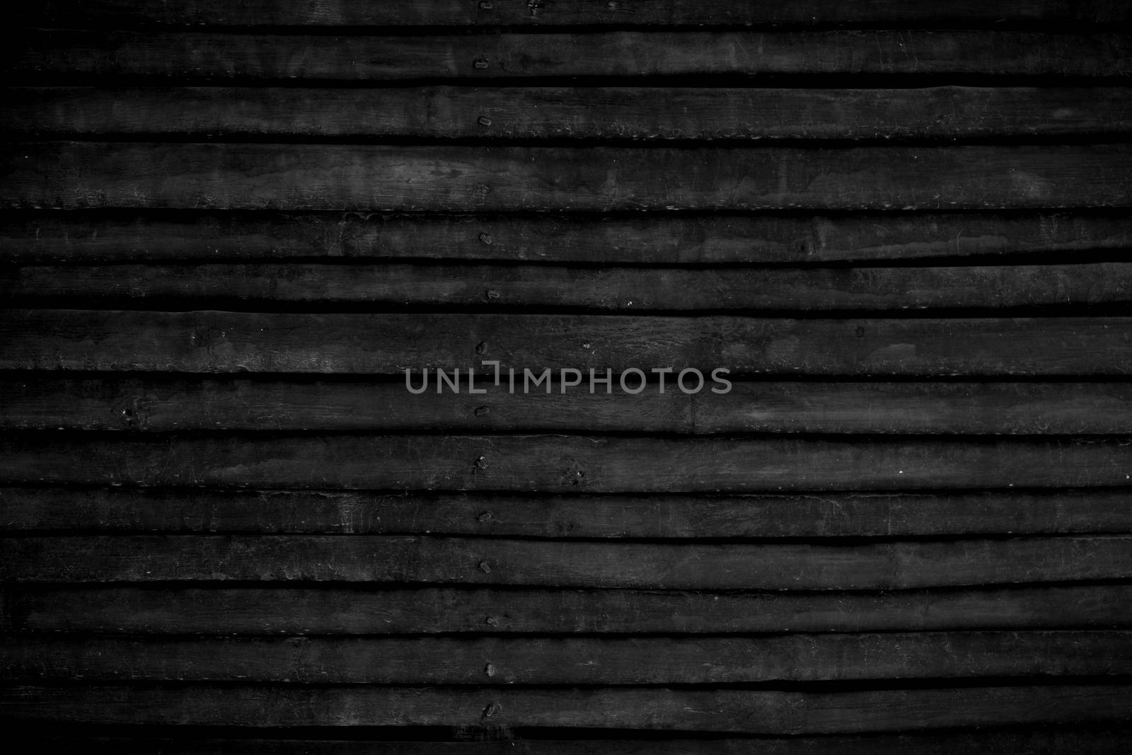 black wood bamboo horizontal for background texture. by kaisorn