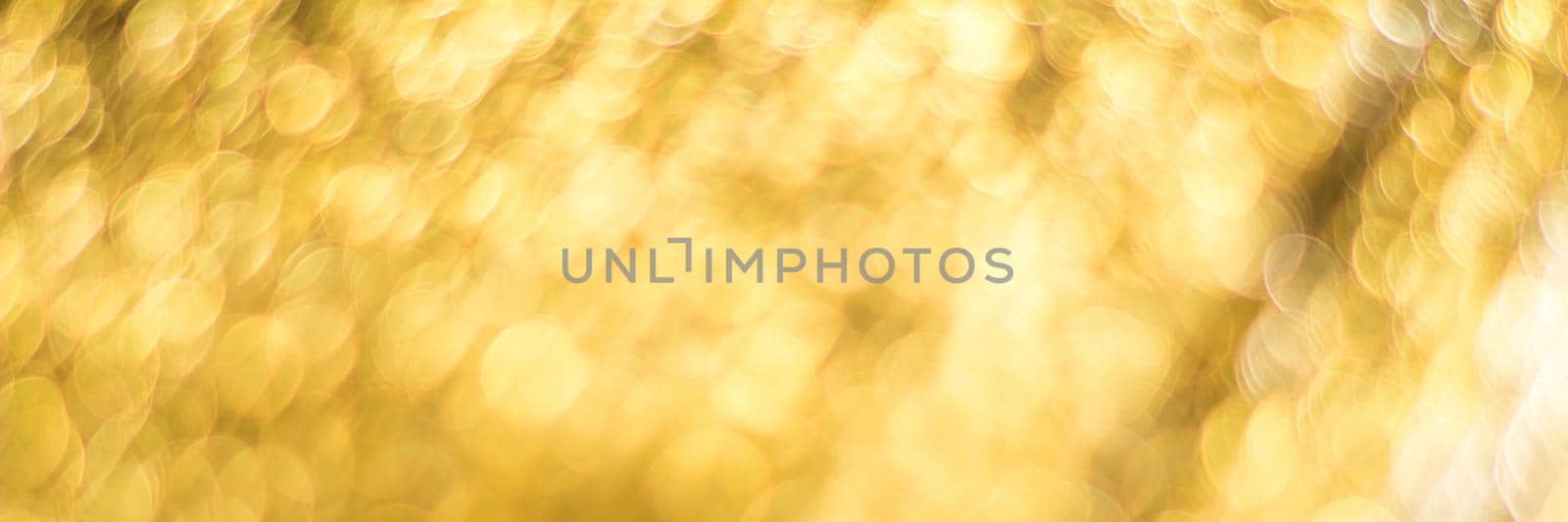 Gold abstract background with bokeh defocused lights by vikiriki