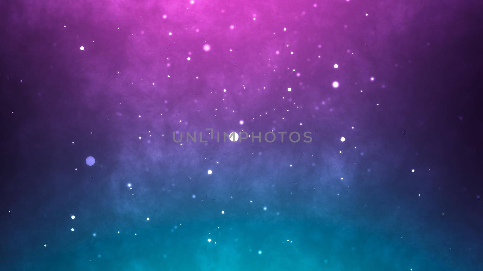 Neon particles background. Blue pink abstract glowing space